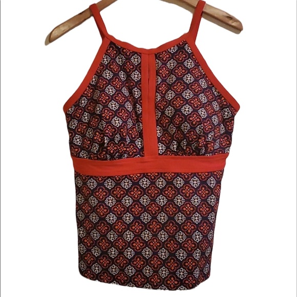 Lands' End Swim Euc Lands End Keyhole High Neck Tankini Top Sz 6w